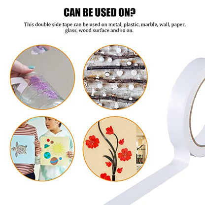 Double Sided Tape for Clothes, Fabric Tape, Double-Sided Hem Tape for Hemming, Clothing, Scrapbook Supplies, Gifts Box, Scrapbooking, Tear-by-Hand, 6 Roll Heavy Duty Multi-Size Adhesive Tape - size: 15 mm, 20 mm, 25 mm