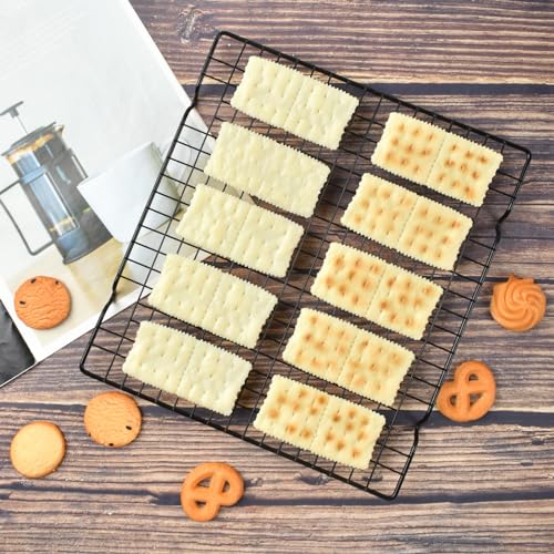 10 Pcs Fake Cookies, 1:1 Scale Artificial Soda Cracker Models Baked Biscuits Simulation Realistic Crackers Dessert for Home Kitchen Shop Display Photography Props