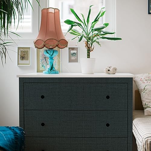 WADILE Grasscloth Peel and Stick Wallpaper 15.7in x 78.7in, Textured Contact Paper for Cabinets, Faux Linen Wall Paper Pull and Stick, Fabric Vinyl Wallpaper Self Adhesive Blackish Green - color: Blackish green, size: 15.7" x 78.7"