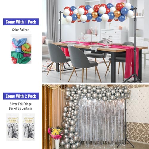 Backdrop Stand Kit - 6 Widths, 10x10ft Adjustable Background Stand for Parties & Studio Photography - size: 10x10ft