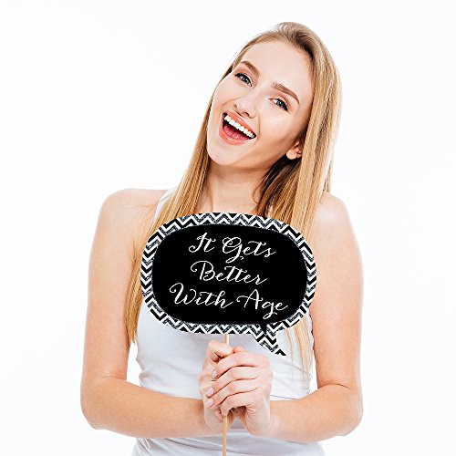 Big Dot of Happiness Wedding Anniversary - Photo Booth Props Kit 20 Count