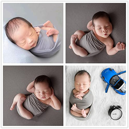 Zeroest Newborn Photography Stretch Wrap Boy Girl Baby Wraps Photography Props - Gray - color: Gray