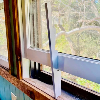 The Window Prop Stick Opener - Prop Any Window Open Instantly - Premium Wood (White Coated Acacia Wood) - color: White Coated Acacia Wood
