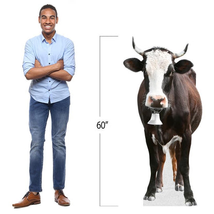 Cow - Life Size Cardboard Cutout Standup People with Support Standee | Animals - - color: Cow