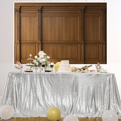 AOFOTO Vintage Room Inside Backdrop Classic French Frame Brown Walls Photo Background for Wedding Bridal Shower Party Banner Home Headboard Decor Wall Photo Studio Booth Props 8x6ft - color: brown, size: 8x6ft