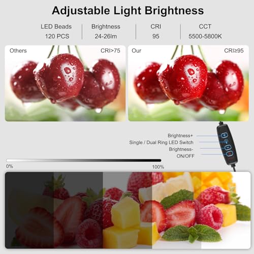 PULUZ Light Box Photography Kit, 12"x12" Portable Photo Studio Shooting Tent CRI 97 Dimmable LED Light with Double-Sided Reflector Board & 6 PVC Backdrops - size: 12"x12"