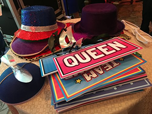 KING PROPS Multicolor Photo Booth Holiday Props 64 Pack, Unique Durable Plastic Beautiful Fun Signs Photo Booth Business and Holiday Occasions, Waterproof Perfect for Valentines, Wedding, Birthday Set