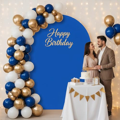 Double Sided 6.6FT Royal Blue Arch Backdrop Cover Spandex Fitted Stretchy Arch Covers for Wedding Birthday Party Bridal Baby Shower Ceremony - color: Royal Blue, size: 6.6FT