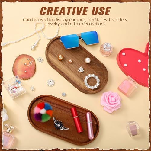 Linwnil Wood Serving Trays 12x5.5 Inch Charcuterie Boards Oval Wooden Plates Wood Serving Platter Cheese Dinner Plates Bulk for Dessert Snack Bread Fruit Appetizer Dishes ((12" x 5.5"_8 Pack) - size: 12" x 5.5"_8 Pack