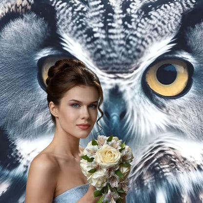 Grey and White Owl Backdrop Background for Photography 5x7ft Photobooth Professional Photo Backdrop Curtains Video Photography Studio Photo Backgrounds Banner Booth Background Screen Parties - color: Grey And White Owl