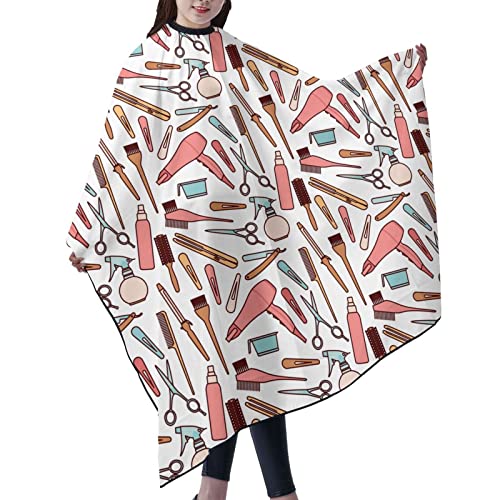 Custom Waterproof Barber Cape Personalized Text Barber Shop Salon Cape for Men Customized Hair Cutting Cape - color: 1