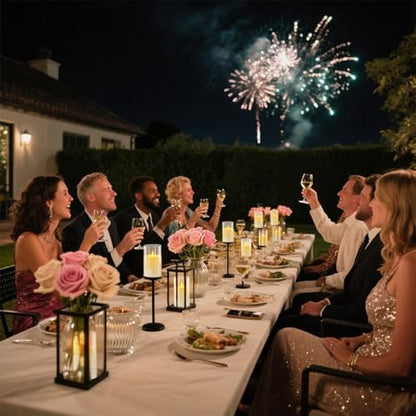 wemarry Flameless Candles Acrylic Glass Pillars 3" D x 6" H Battery Operated Flickering Candles Include 8-Key Remote with Timer Function 400+ Hours (Pure White, Warm Light 2 Pack) - color: Pure White, size: Warm Light 2 Pack