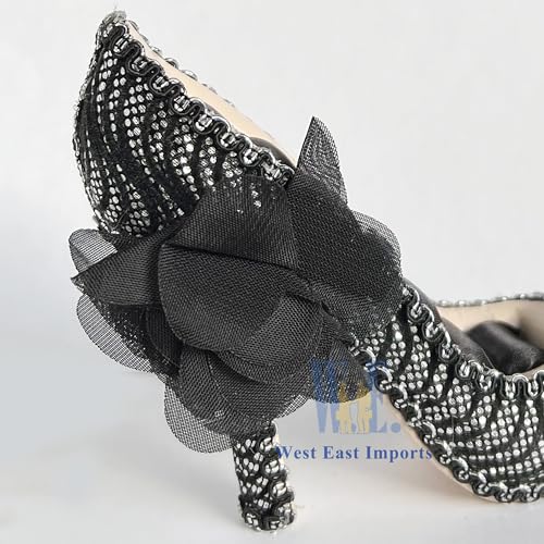 Ring Holder High Heel Shoe Design Fashion Jewelry Organizer Display Birtyday Gift (Black/sil) - color: Black/sil