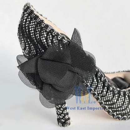 Ring Holder High Heel Shoe Design Fashion Jewelry Organizer Display Birtyday Gift (Black/sil) - color: Black/sil