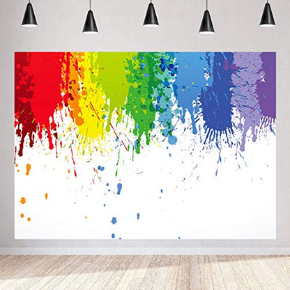 Paint Splatter Backdrop for Party Photography Art Background Abstract Photo Booth Studio Props 10x7ft HXMT600 - size: 10x7ft