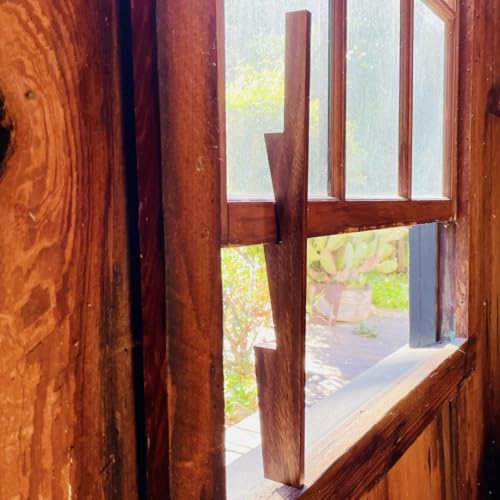 The Window Prop Stick Opener - Prop Any Window Open Instantly - Premium Wood (Natural Black Walnut Wood) - color: Natural Black Walnut Wood