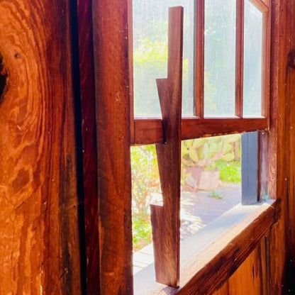 The Window Prop Stick Opener - Prop Any Window Open Instantly - Premium Wood (Natural Black Walnut Wood) - color: Natural Black Walnut Wood