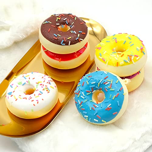 6 PCS Artificial Doughnuts for Display, Realistic Cute Fake Doughnut, Faux Doughnut Model for Bakery Shop Display, Photography Props, Home Decoration