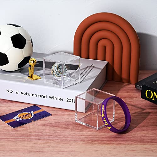 Championship Ring Display Case, Acrylic Display Box and Holder for Super Bowl, Championship, and Baseball Rings, for Collectors and Enthusiasts, 1pc