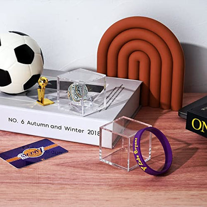 Championship Ring Display Case, Acrylic Display Box and Holder for Super Bowl, Championship, and Baseball Rings, for Collectors and Enthusiasts, 1pc