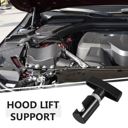 Ipetboom Hood Lift Support Clamp and Hood Strut Rod Fixing Holder Automotive Lift Support Prop Tool for Engine Cover and Trunk Black Anti-Slip Locking Mount Compatible