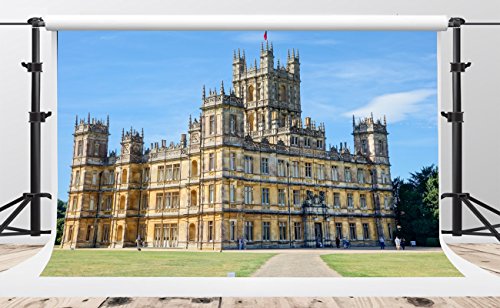 Highclere Castle Backdrop England Country House Photography Background 7x5ft Downton Abbey TV Fans Portrait Photo Shooting Props Party Supplies GESEN60