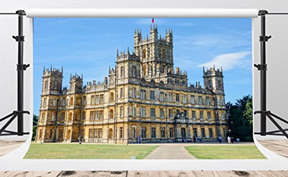 Highclere Castle Backdrop England Country House Photography Background 7x5ft Downton Abbey TV Fans Portrait Photo Shooting Props Party Supplies GESEN60