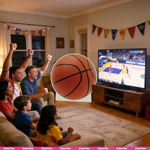 Basketball Cardboard Cutout, 3FT Life Size Cutouts Decor for Sports Themed Party Backdrop, Photo Booth Props, Birthday Table Centerpieces, Basketball Game Stand Up Display - color: Basketball, size: 3ft