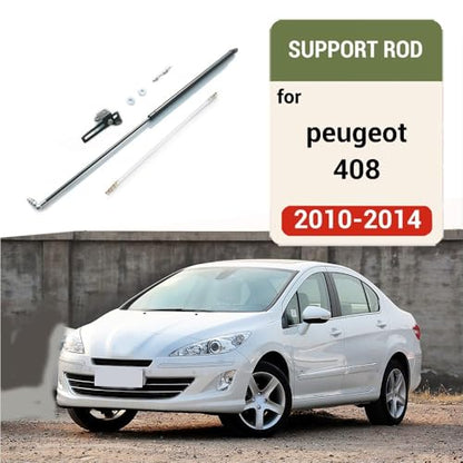 2010-2013 Compatible with Peugeot 408 Car Bonnet Hood Support Hydraulic Rod Strut Bars Lift Spring Shock Bracket Styling(Carbon orange) - color: Carbon orange