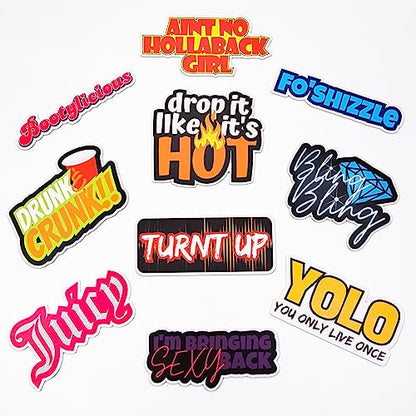 (2000's Pack) Elevate Your Photo Booth Experience with Durable & Waterproof Photo booth Props - Perfect for Weddings, Birthdays, & Photo Booth Businesses - PVC Foamboard Photo Props -10 pieces per Set - color: 2000's Pack