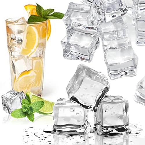 Fake Ice Cubes, 30 mm 25 PCS Artificial Acrylic Crystal Diamonds for Vase Fillers,Table Scatter, Party Favor, Wedding Decoration, Photography Props, Food Display, DIY crafts - color: 30MM-25PCS