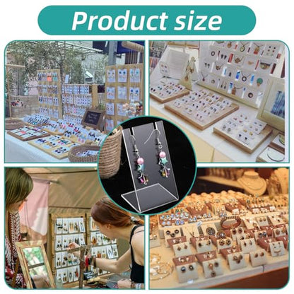 10 Pcs Acrylic Earring Display, L-Shape Earring Organizer, Single Earrings Stands for Dangling Jewelry, Jewelry Storage Rack for Retail, Display Props
