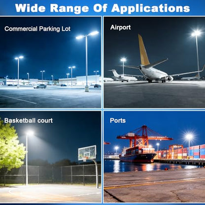 480W LED Parking Lot Light Slip Fitter Mount 72000LM Dusk to Dawn 5000K Led Flood Light Outdoor Commercial Security Area IP65 Waterproof 85-277V for Street Stadium Driveway - size: 480W Pole Mount