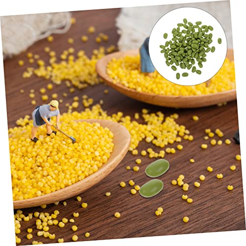 Happyyami 1 Pack Simulated Green Beans Simulation Vegetable Fake Soybean Faux Artificial Rustic Indoor Lifelike Chickpeas Shop Display Bean Ornament Kitchen Bean Adornment Fake Grain