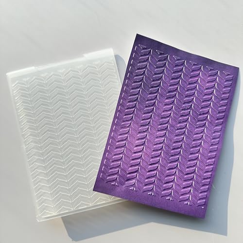 Arbuya Wheat Texture Background Plastic Embossing Folders for Card Making Mermaid Tail Scrapbooking Plastic Template Photo Album Card Paper Handmade DIY Craft Decoration Template Molds - color: Wheat Background