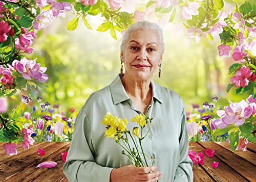 7x5FT Spring Backdrop Spring Backdrops for Photography Floral Backdrop Wall Nature Scenery Banner F43 - size: 7x5ft