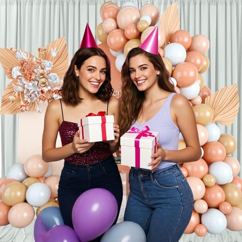 10ft x 10ft Silver Backdrop Curtains for Parties, Fabric Satin Background Curtain with Rod Pockets for Weddings, Birthday, Baby Shower, Photography, Graduation Party Backdrop Drapes, 2 Panels - color: Silver