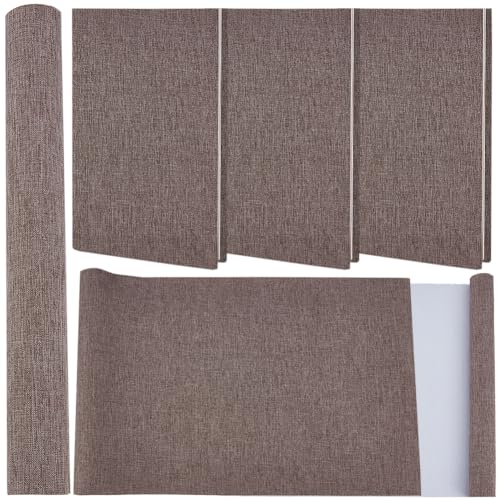 CRASPIRE 51 x 11.8 Inch Grey Linen Book Cloth Bookbinding Book Fabric A4 to A8 Polyester Paper Back Woven Bookcover for Books Album Scrapbooking Archival DIY Covering Bookbinding Protector - color: Gray-5