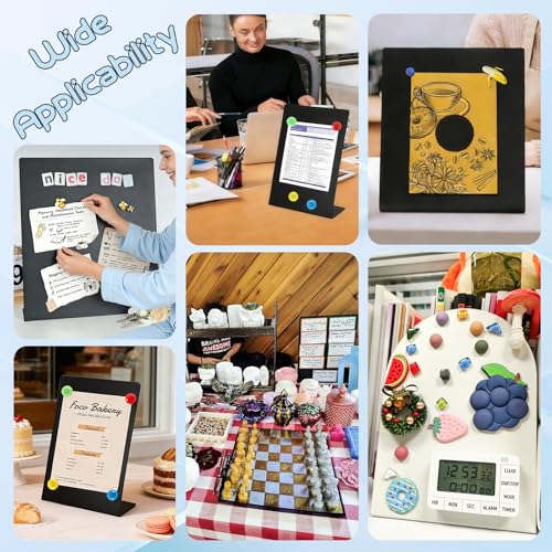 2 Pack Desk Magnetic Bulletin Board Metal Tabletop Memo Souvenir/Photos Display Board Magnet Display Stand for Home School Kitchen Office (2, White, ARC) - color: White, size: ARC