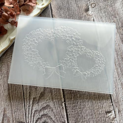 3Set Flower Leaves Plastic 3D Embossing Folder DIY Craft Template Molds Stamp Stencils Scrapbook Paper Cards Photo Album, Bow Gifts Heart Christmas Embossing Folders Handmade Art Craft Supplies - color: 3 Pack Gifts