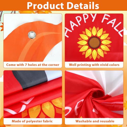 Thanksgiving Photo Prop Photography Pumpkin Photo Backdrop Banner Fall Harvest Party Decoration Truck Background for Autumn Festival Friend Giving Birthday Party Favors Supplies(40 x 74.8 Inch)
