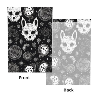 Skull Cat Moon Gothic Backdrop Background for Photography 5x7ft Photobooth Professional Photo Backdrop Curtains Video Photography Studio Photo Backgrounds Banner Booth Background Screen Parties - color: Skull Cat Moon Gothic