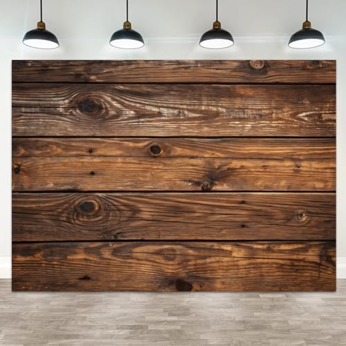 5x3ft Wood Backdrop Brown Old Vintage Rustic Wooden Wall Photography Background Baptism Baby Shower Birthday Banner Decorations Wedding Party Bridal Shower Portrait Photo Booth Prop - color: color 11, size: 5x3ft