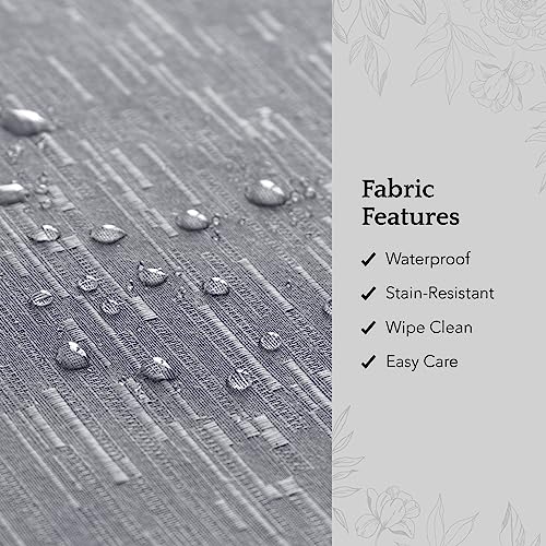 Elrene Home Fashions Continental Solid Texture Water and Stain Resistant Fabric Dining Napkins, Set of 4, 17"x17", Gray - color: Grey, size: 17" x 17" (Set of 4)
