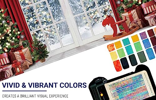 Allenjoy 82" x 59" Christmas Window Backdrop for Photography Winter Merry Xmas Tree Background Snow Holiday Photobooth Portrait Party Banner Festival Photo Studio Props Supplies - size: 82x59 in