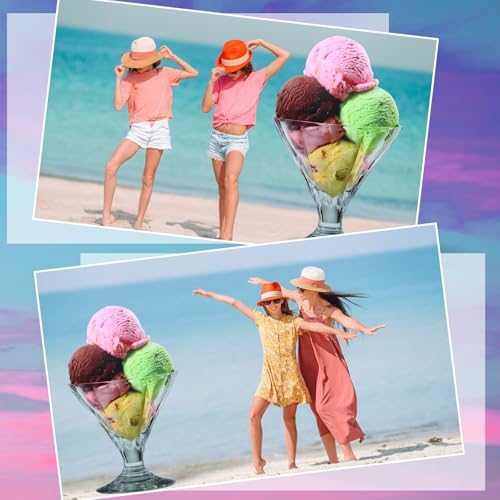 Jetec 5 ft Ice Cream Sundae Cardboard Cutout Stand up Life Size Ice Cream Candy Land Party Decoration Photo Props Backdrop Standup for Summer Pool Beach Baby Shower Wedding Birthday Candy Land Supply - size: 5 feet, style: Sundae