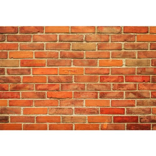 Red Brick Wall Backdrop Vintage Brick Photography Background Brick Wall Photo Backdrop Baby Birthday Party Graduation Home Decoration Background Portrait Video Shoot Studio Props Vinyl 5x3ft - color: Red_Brown, size: 5x3ft