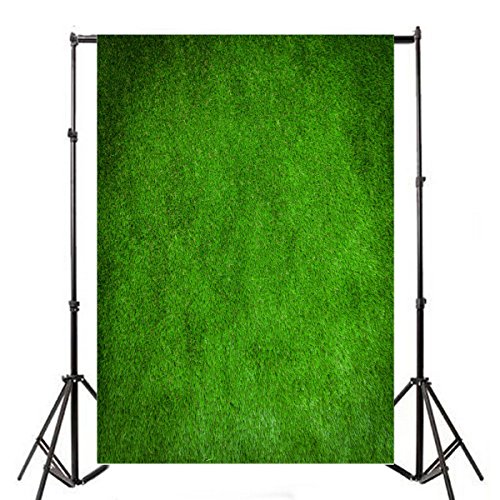Laeacco 5x7ft Greenery Backdrop Retro Green Background Grunge Green Grass Field Artificial Sports Football Game Backdrop Photo Adults Newborn Baby Kids Birthday Party Portrait Studio Props