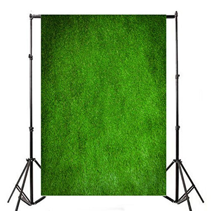Laeacco 5x7ft Greenery Backdrop Retro Green Background Grunge Green Grass Field Artificial Sports Football Game Backdrop Photo Adults Newborn Baby Kids Birthday Party Portrait Studio Props