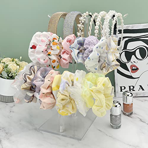 Acrylic Headband Holder, 3-Tier Hair Accessories Organizer Clear Stand for Girls - style: 3 Tier